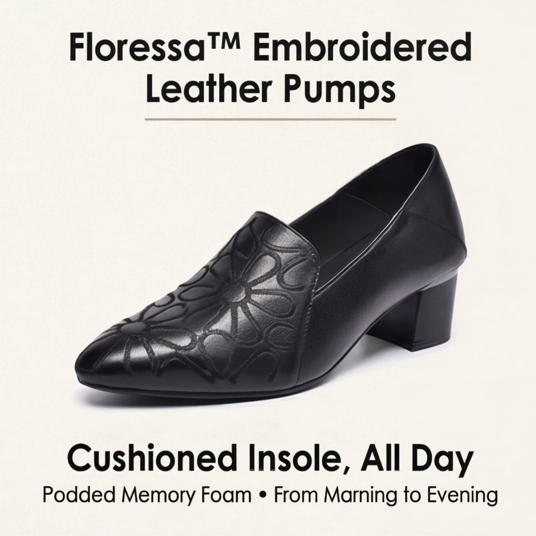 Clementine Embroidered Leather Block Heel Pumps_11