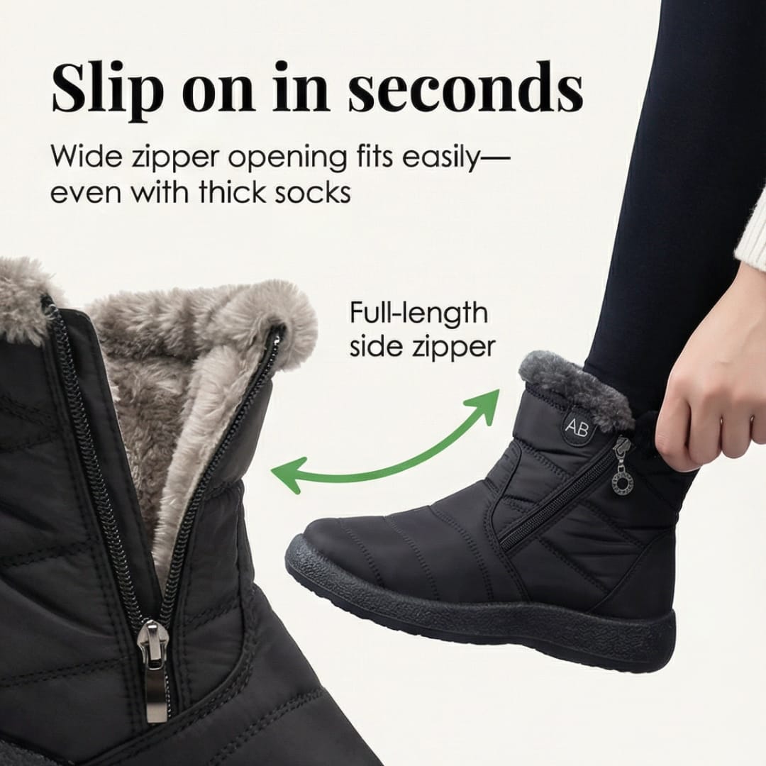 Rhea Fur Lined Side Zip Winter Boots_4