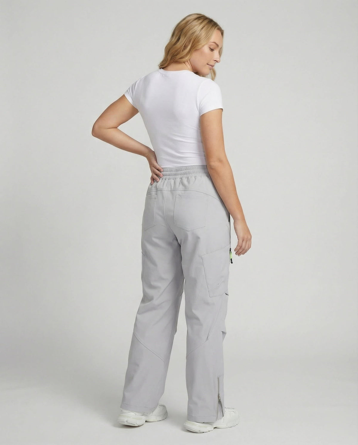 Iris Fleece Lined Cargo Ski Pants For Winter_3