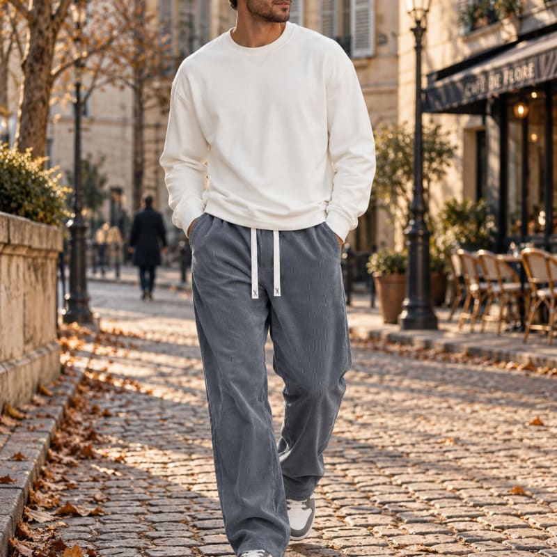 Garrett Wide Leg Corduroy Pants_1