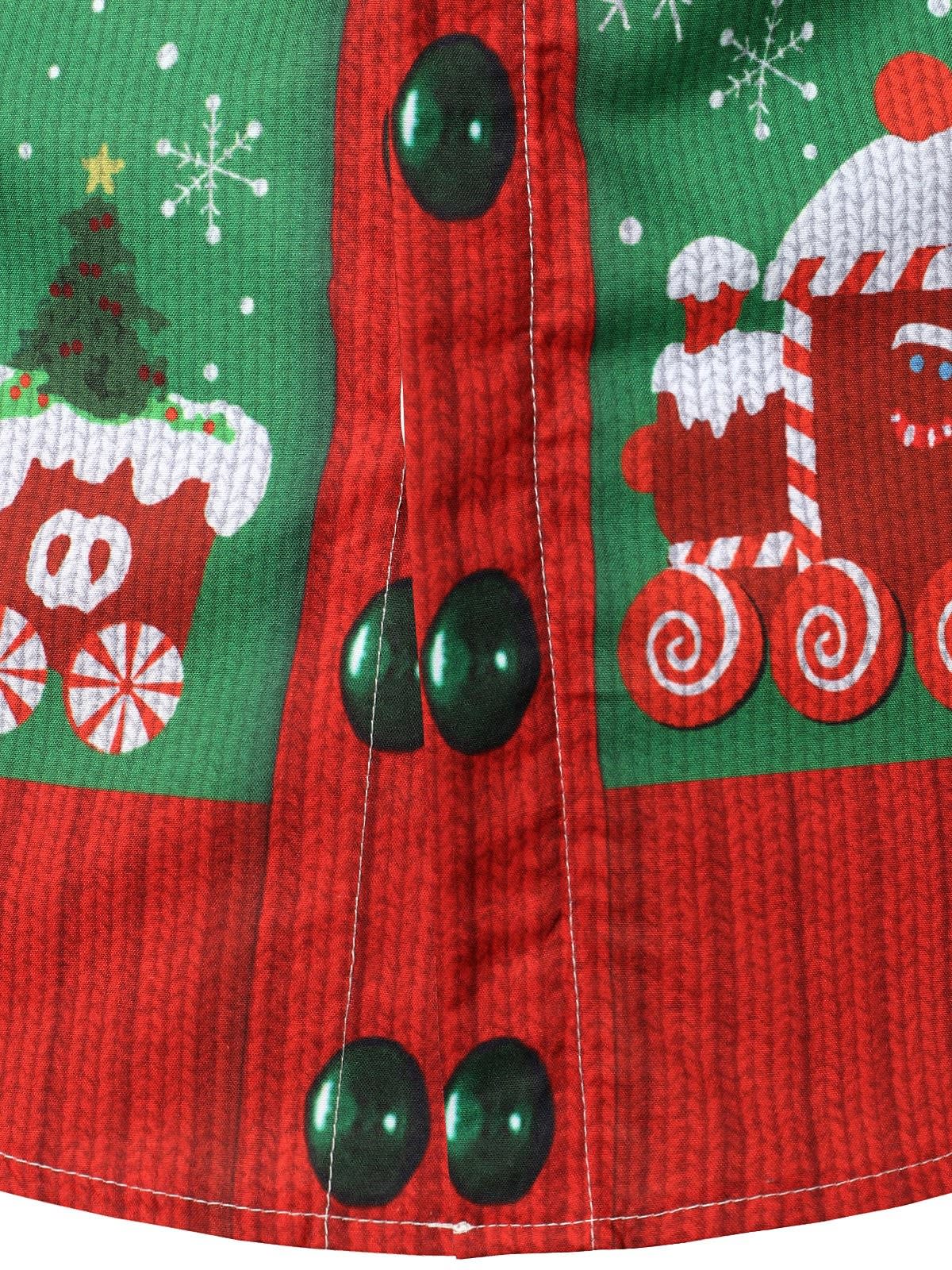 Nolan Gingerbread Print Ugly Christmas Shirt_4