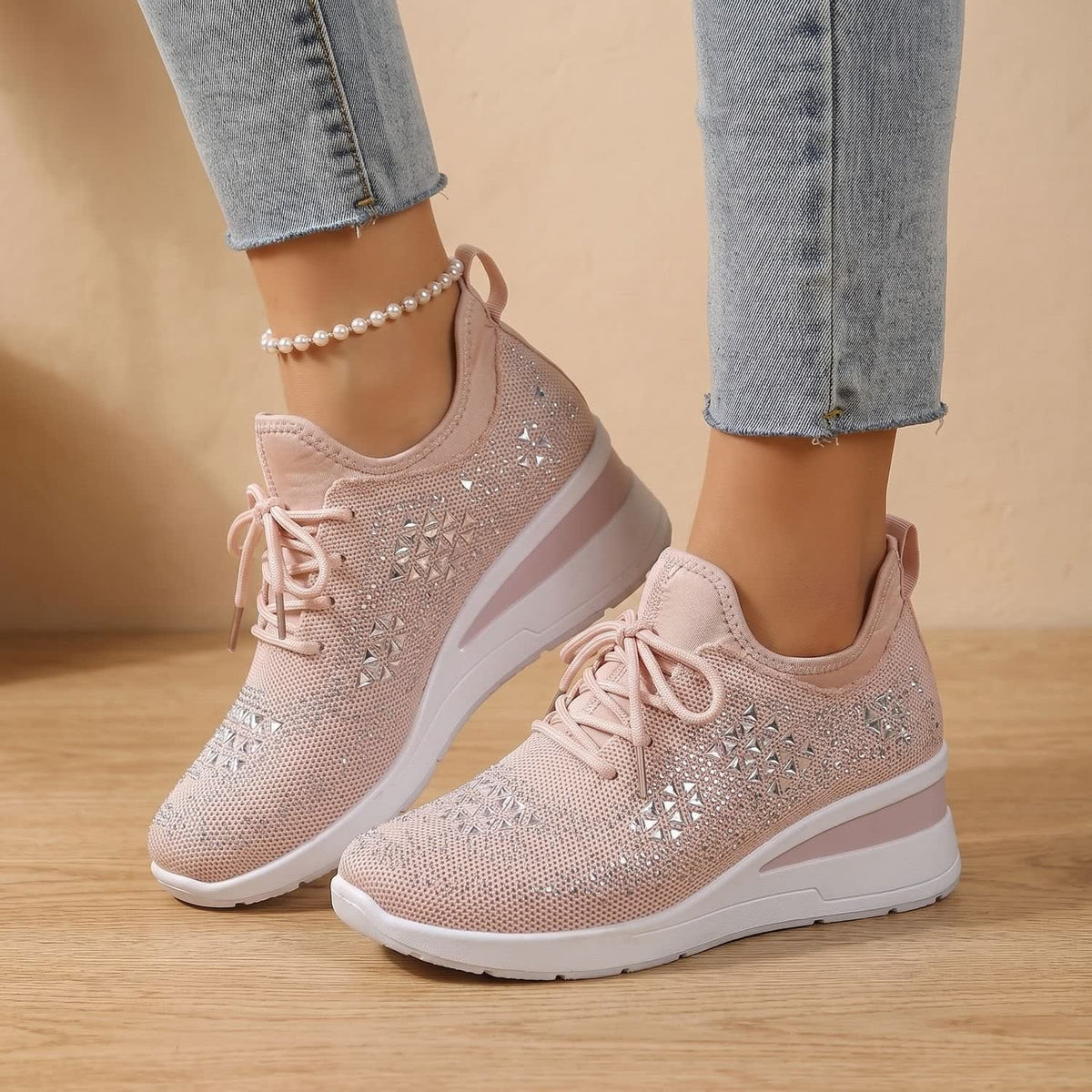 Jasmine Arch Support Rhinestone Orthopedic Sneakers_12