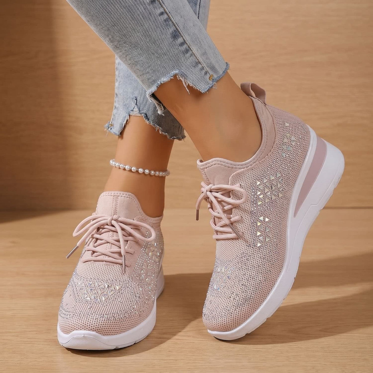 Jasmine Arch Support Rhinestone Orthopedic Sneakers_13