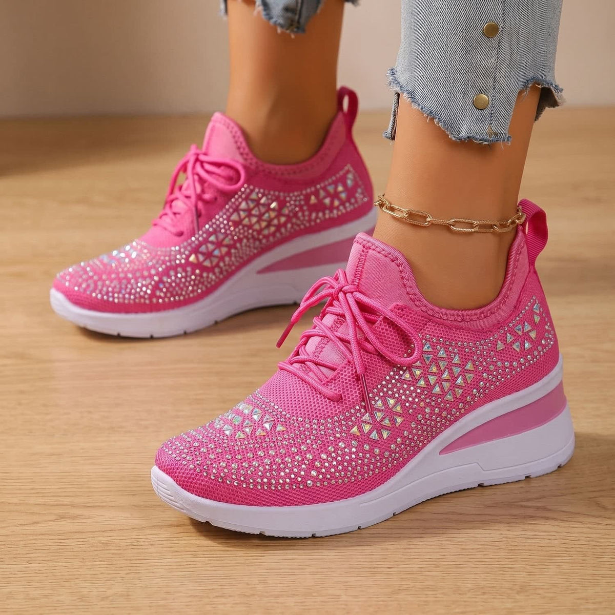 Jasmine Arch Support Rhinestone Orthopedic Sneakers_16