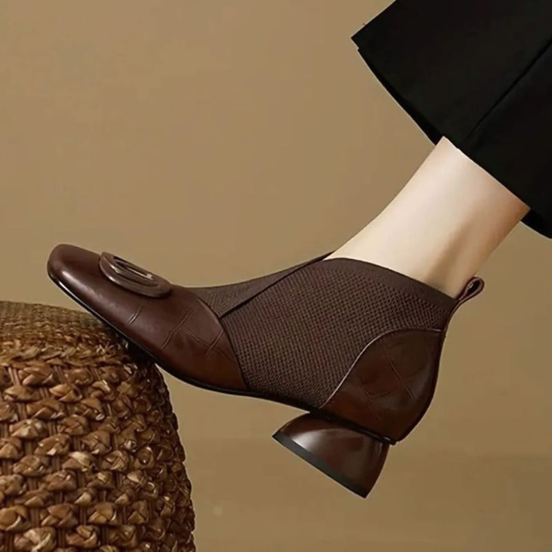 Gina Non-Slip Block Heel Orthopedic Boots_1