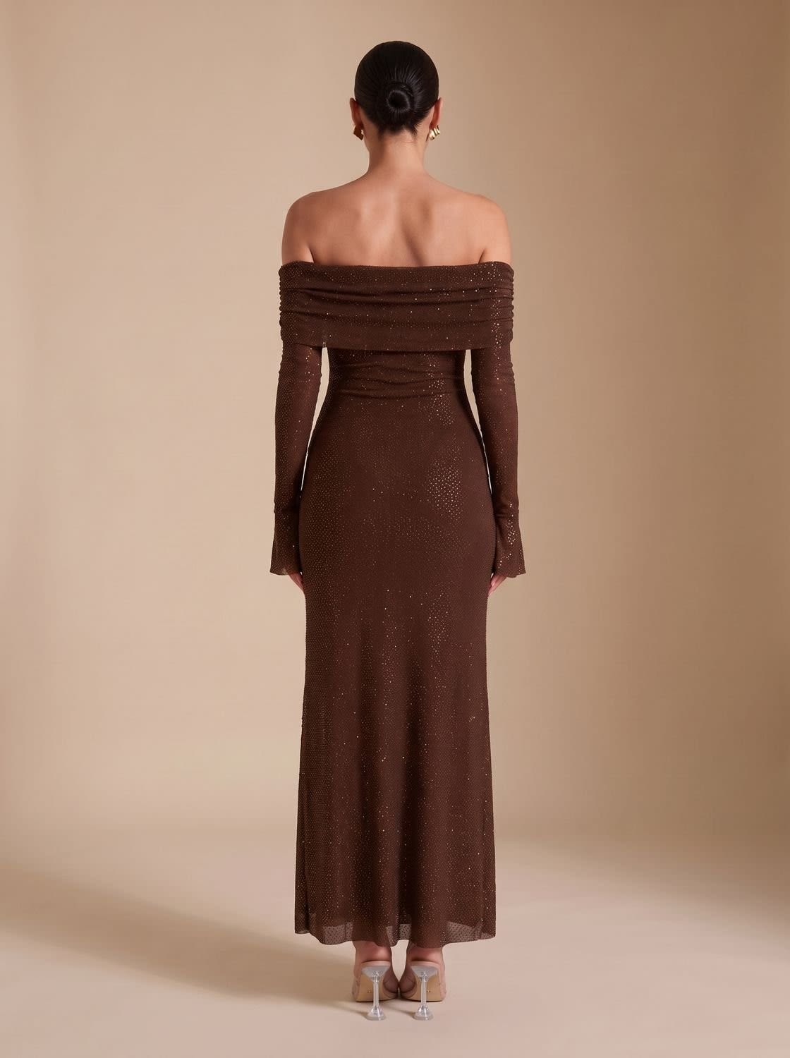 Audrey Off Shoulder Sequin Maxi Dress_7