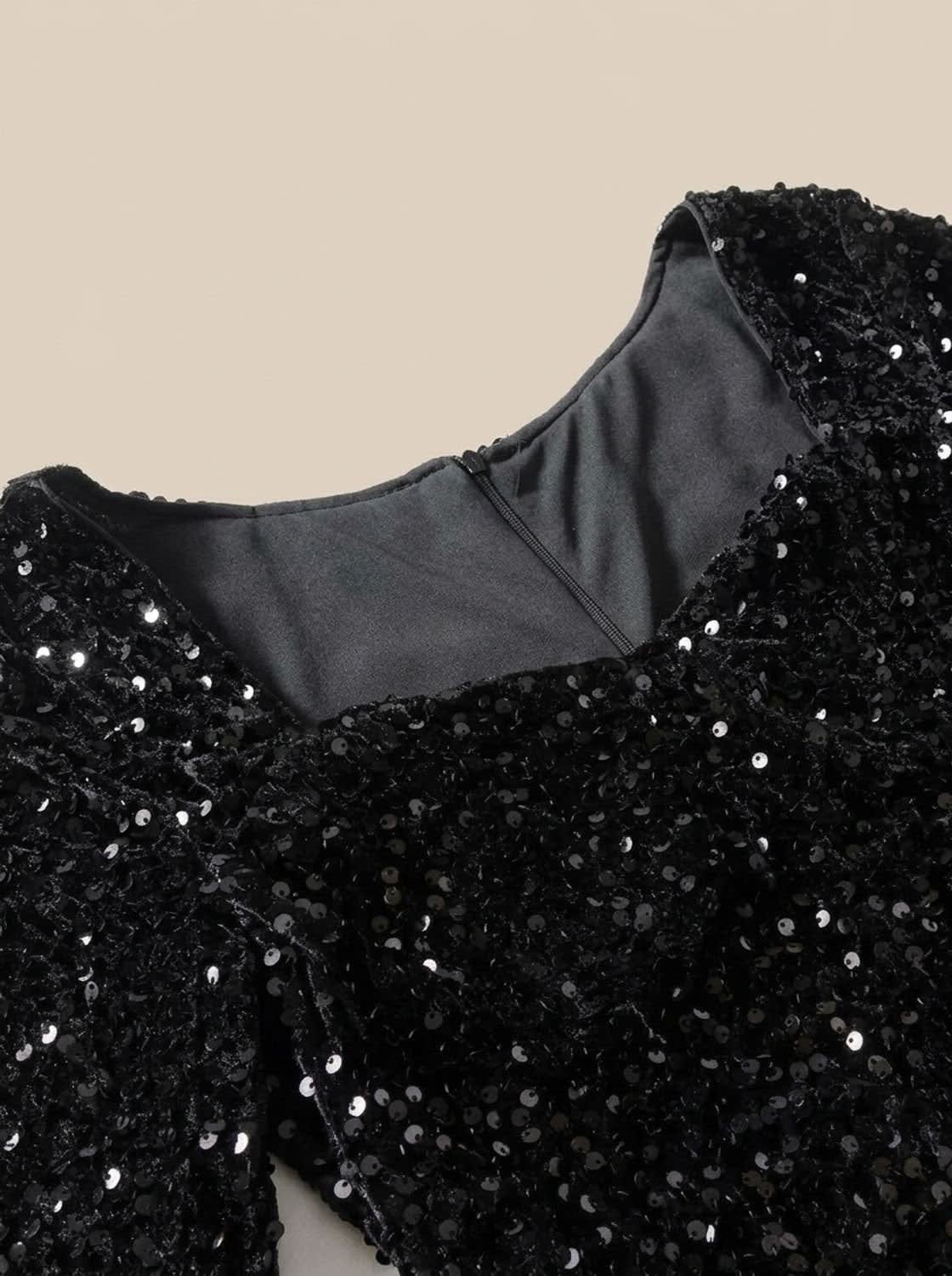 Margot Sequin Sweetheart Christmas Party Mini Dress_6