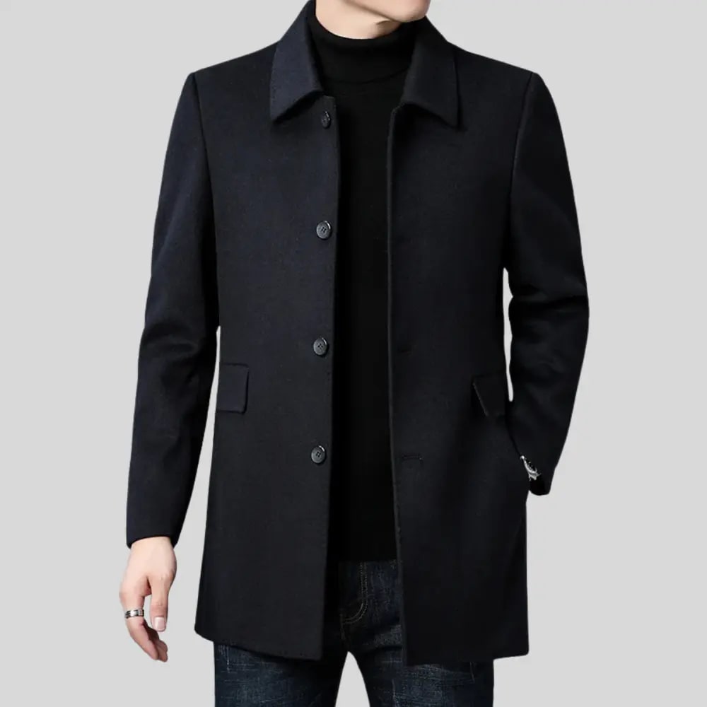 Roosevelt Single Breasted Wool Overcoat_3