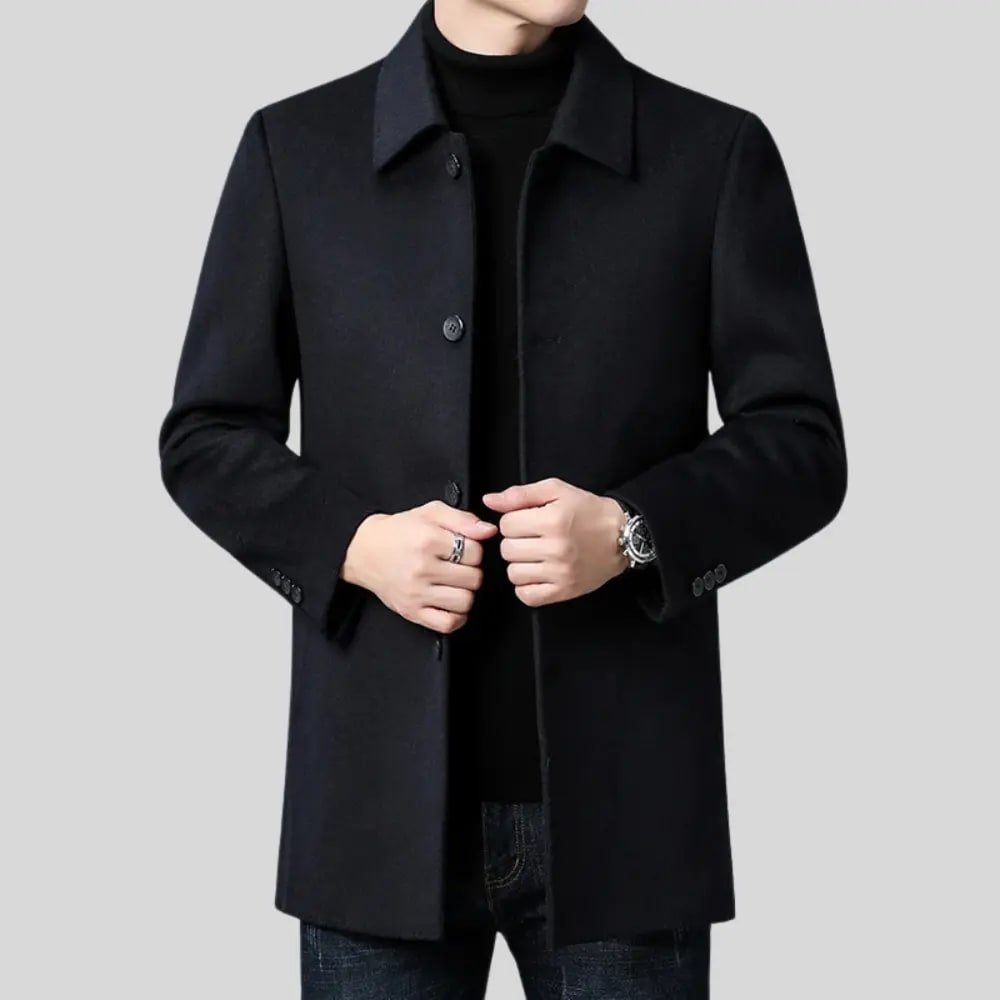 Roosevelt Single Breasted Wool Overcoat_4