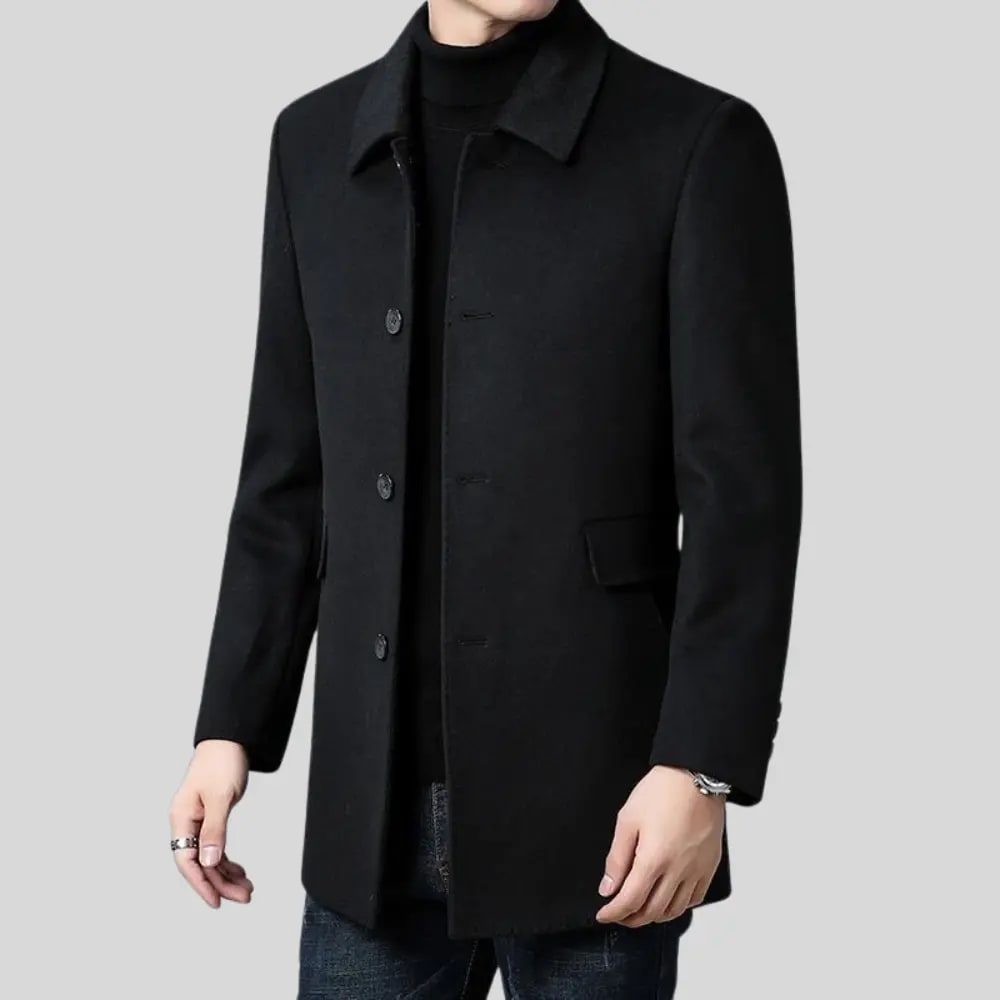 Roosevelt Single Breasted Wool Overcoat_5