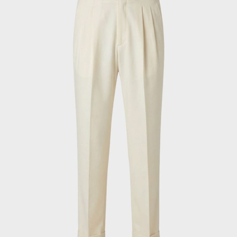 Rolando Pleated Straight Leg Trousers_1