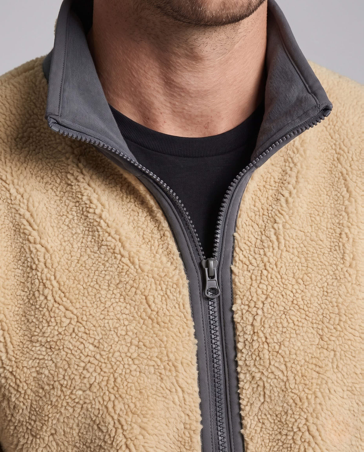 Stanley Contrast Trim Sherpa Fleece Jacket_3