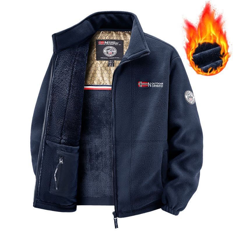 Trevor Stand Collar Sherpa Fleece Jacket_1