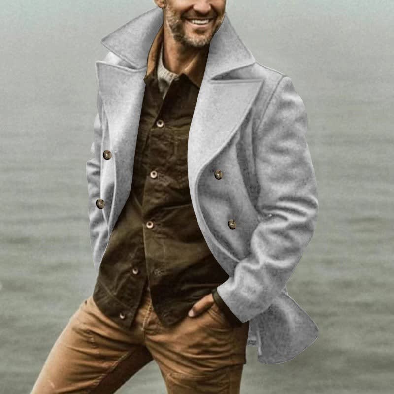 Henry Wide Lapel Double-Breasted Pea Coat_8