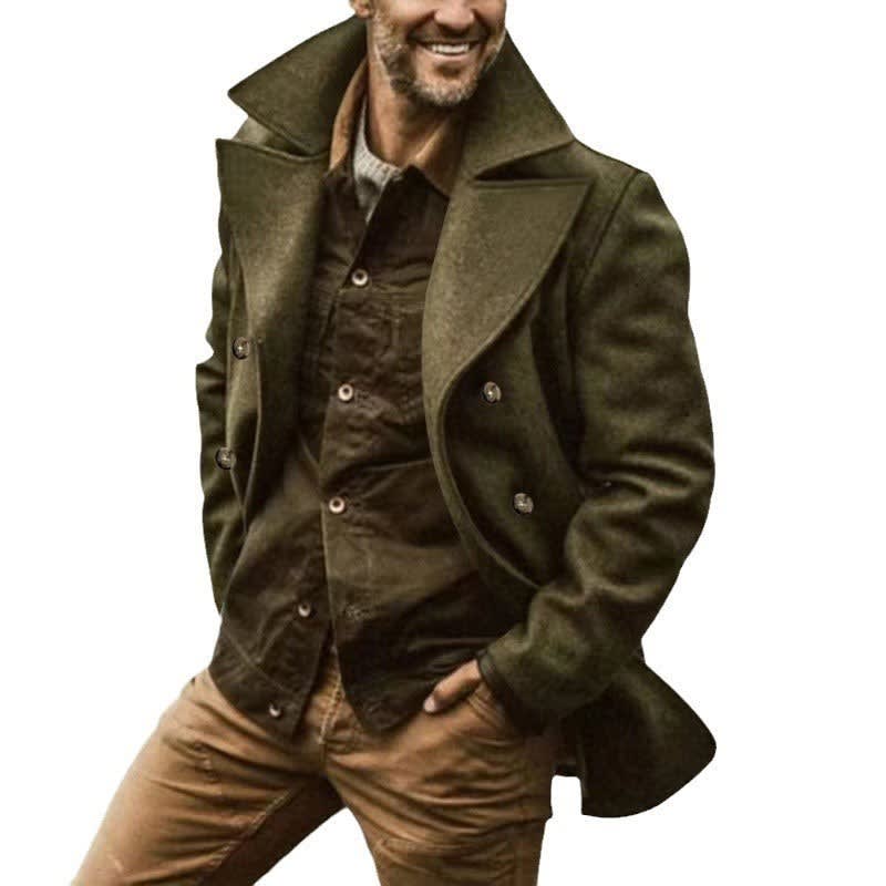 Henry Wide Lapel Double-Breasted Pea Coat_9