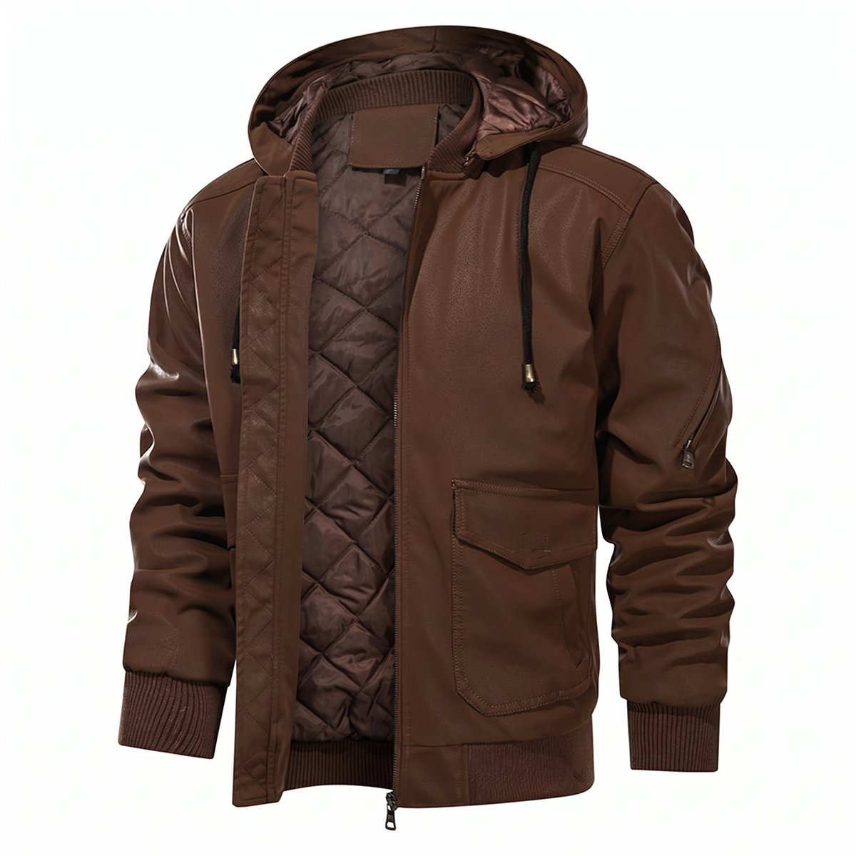 Men's Marziano Hooded Leather Jacket