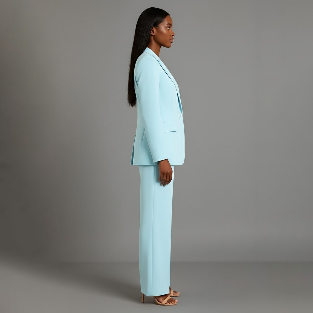 Lillian Tailored Wide Leg Two Piece Pant Suit_14