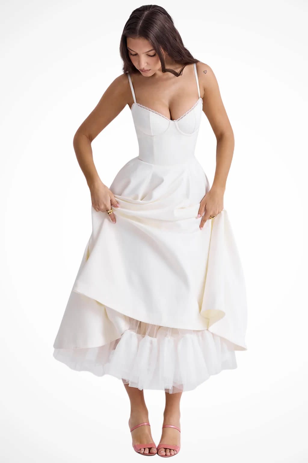 Blythe Corset Sweetheart Wedding Guest Midi Dress_12