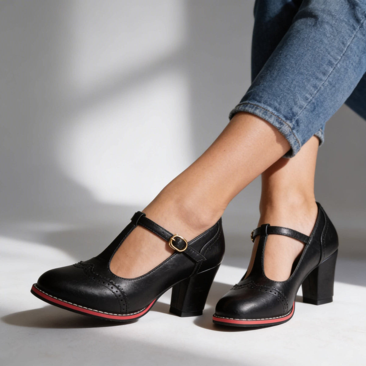 Cassidy T-Bar Block Heel Mary Jane Shoes_3
