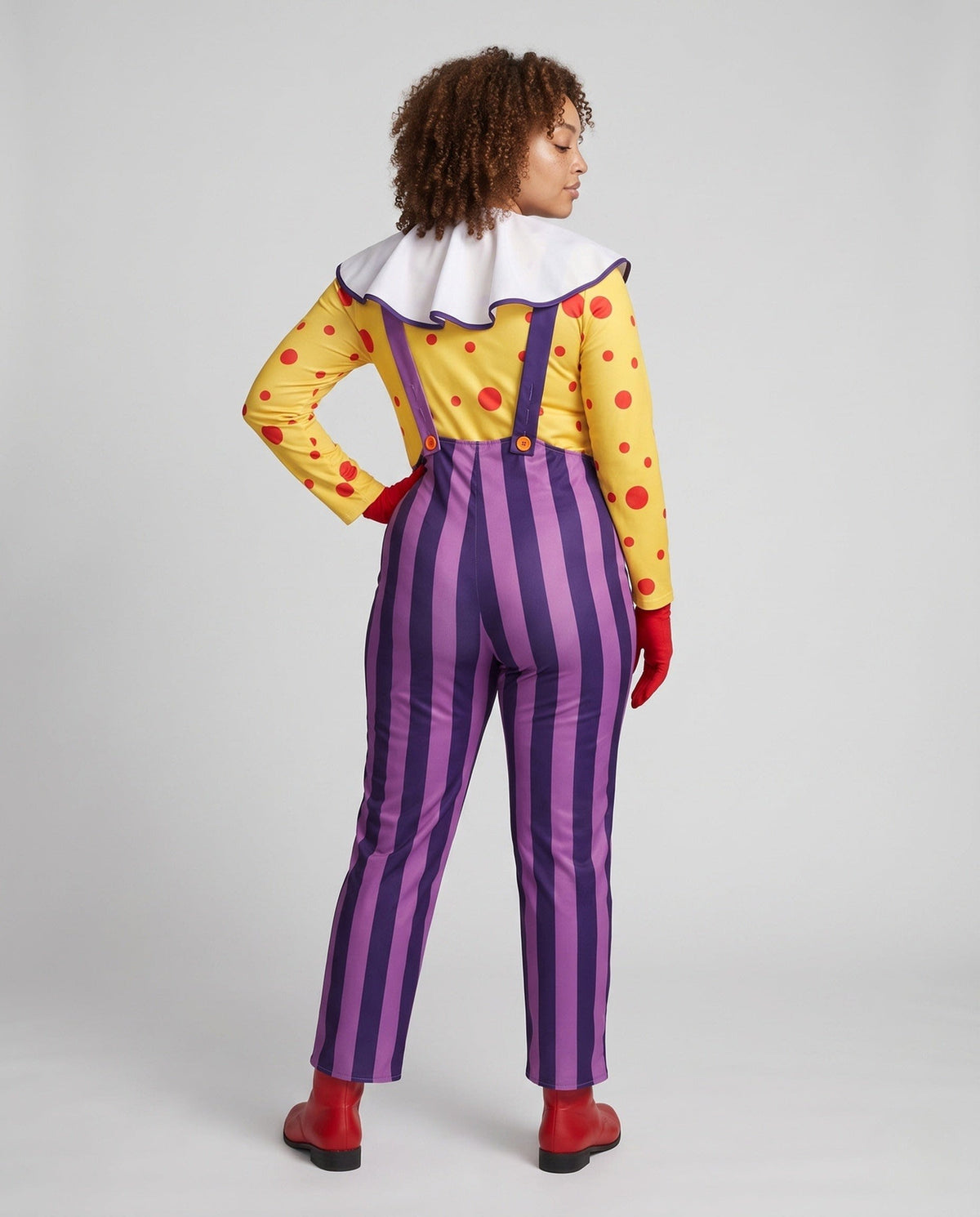 Laurel Striped Suspender Clown Costume Set_2