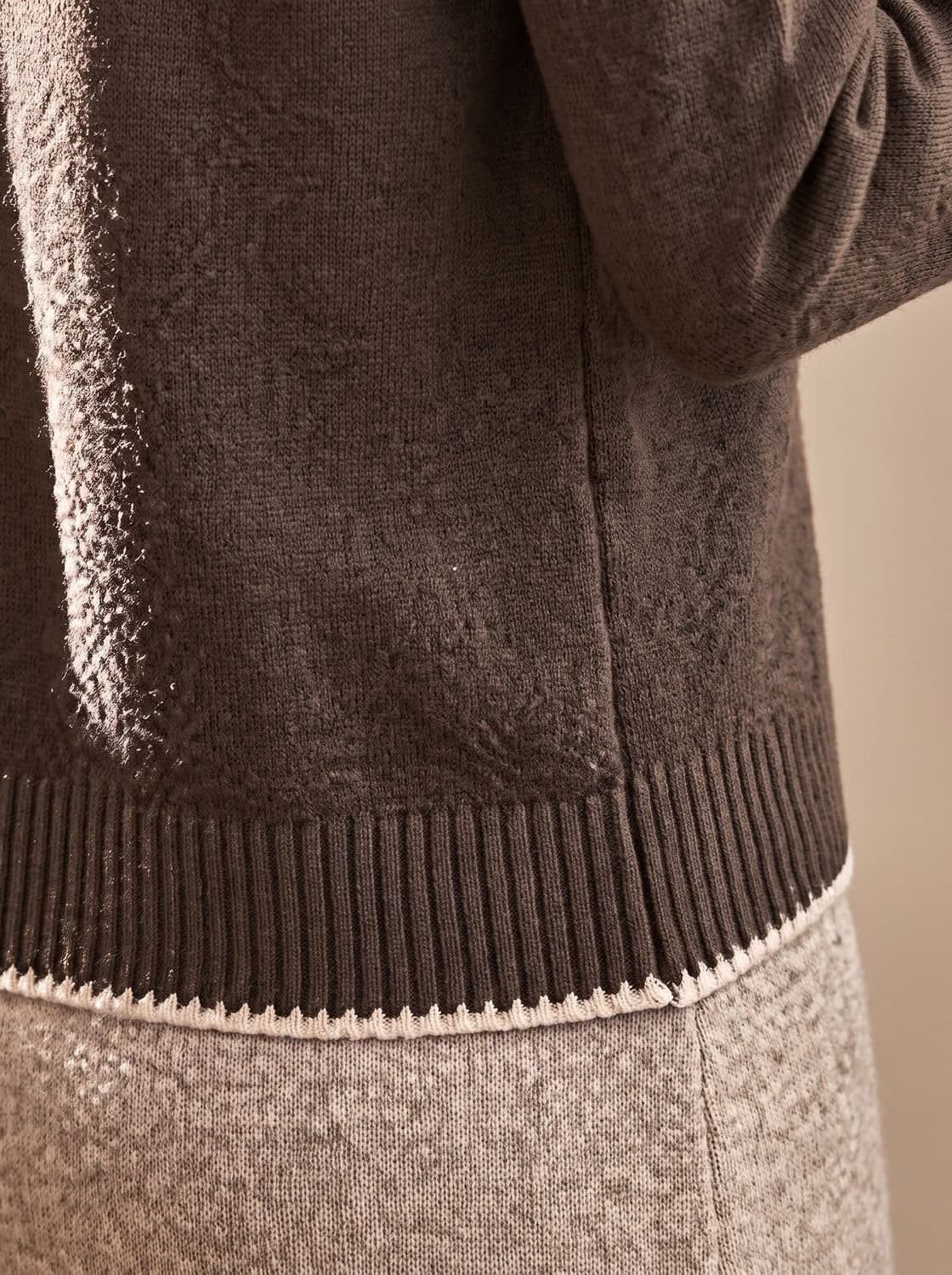 Allie Diamond Cable Knit Mock Neck Sweater_5