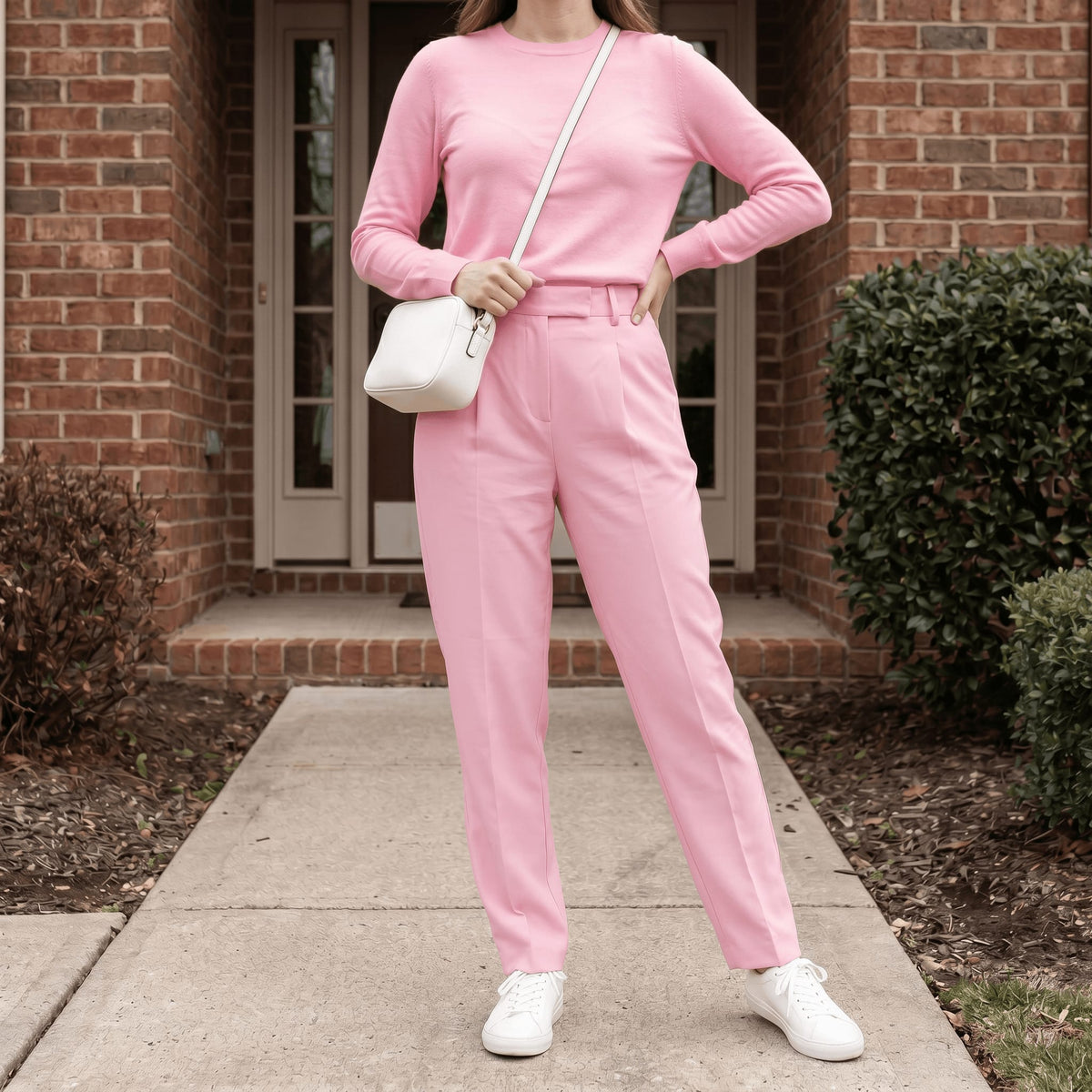 Sabine Cotton Long Sleeve Top and Tapered Pants Two Piece Lounge Set_8