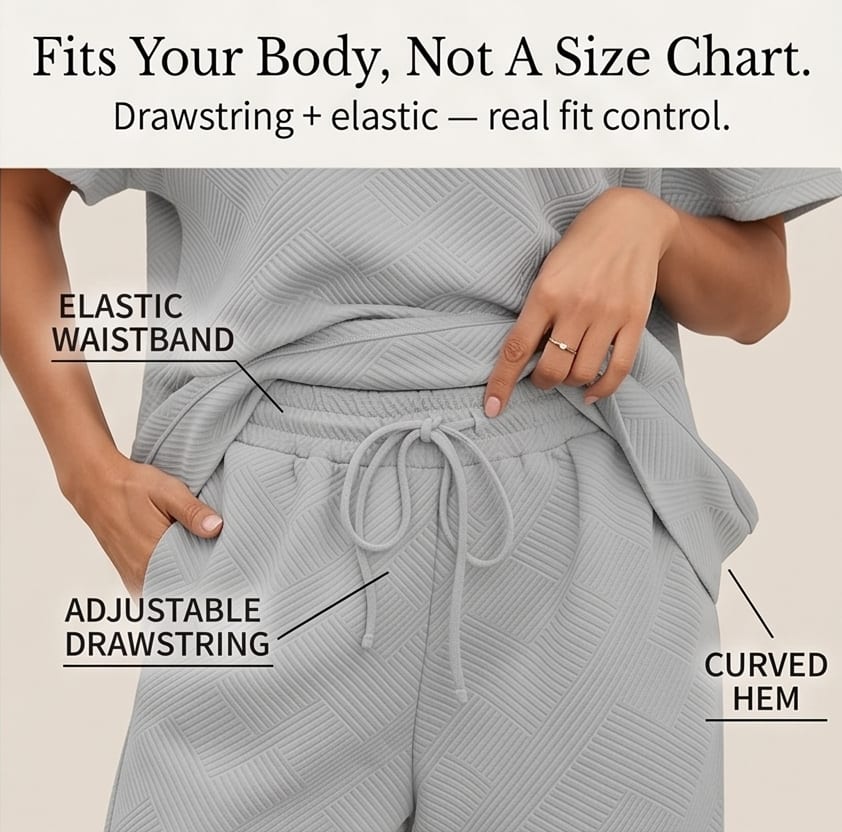 Clementine Textured Knit Short Sleeve Top and Cropped Wide Leg Pants Lounge Set_8