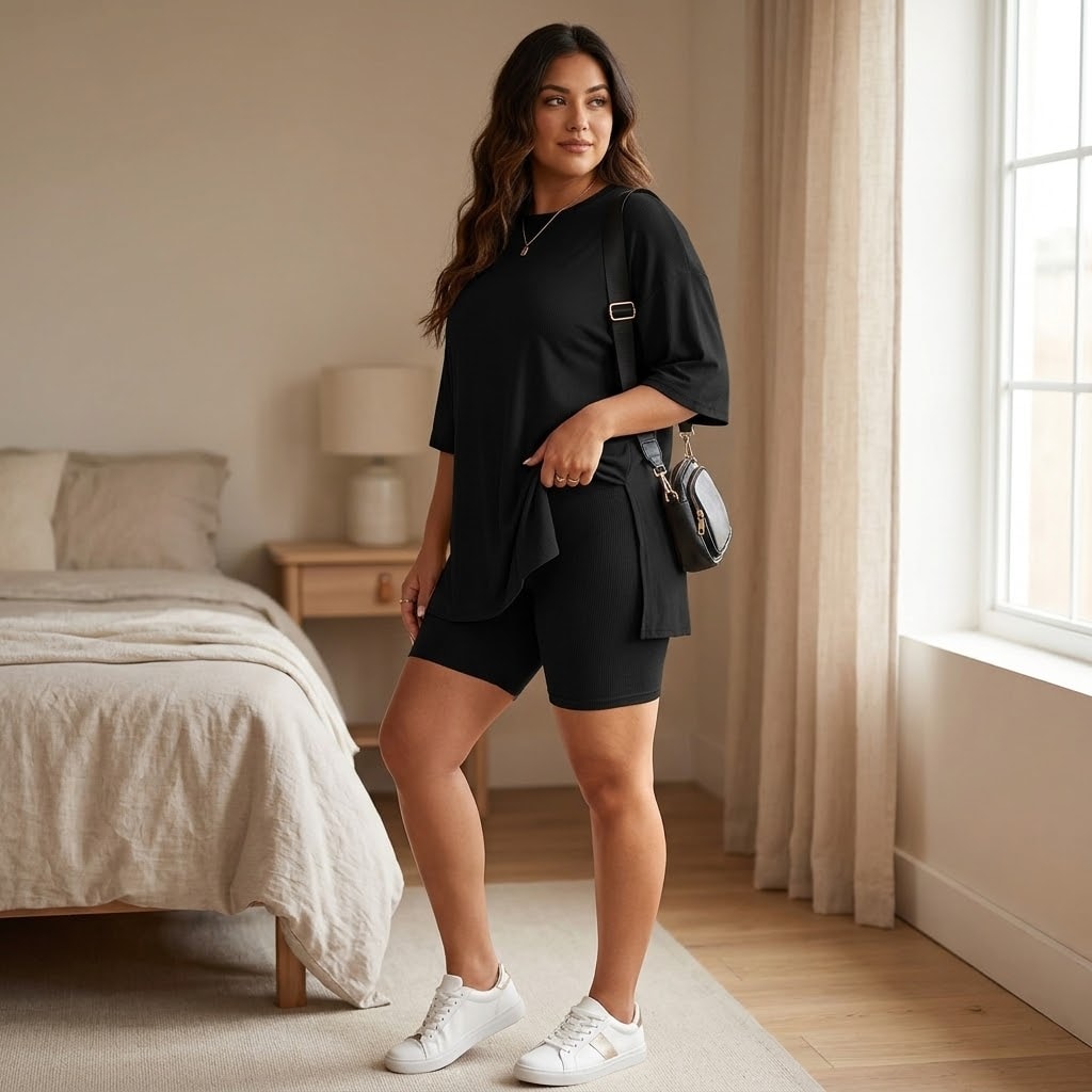 Greta Oversized Tee and Biker Shorts Two Piece Set_2