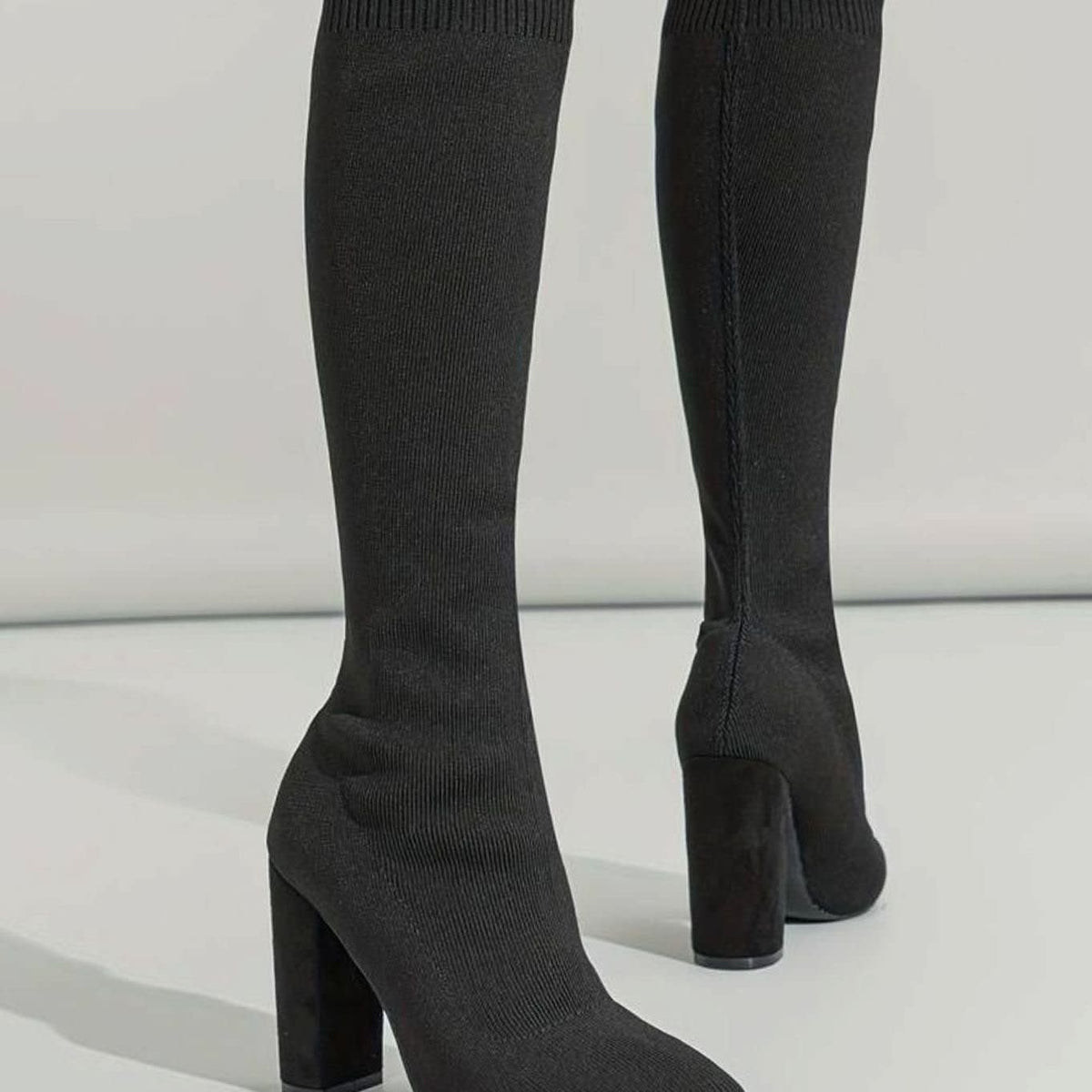 Hannah Stretch Knit Knee High Sock Boots_3