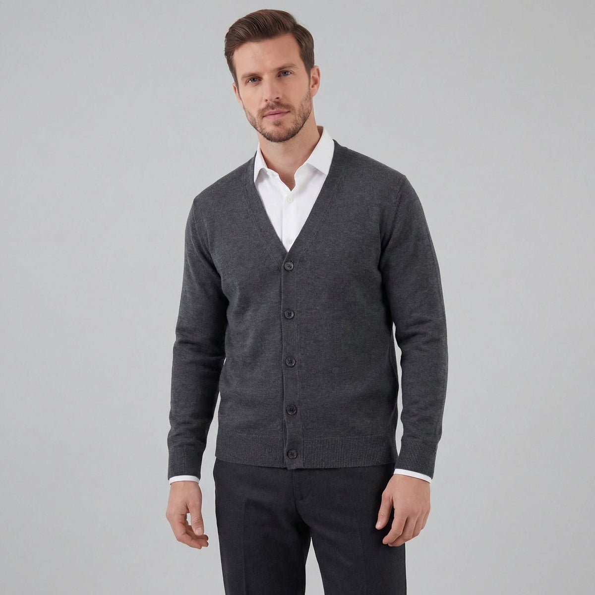 Logan Button Front V-Neck Cardigan_15