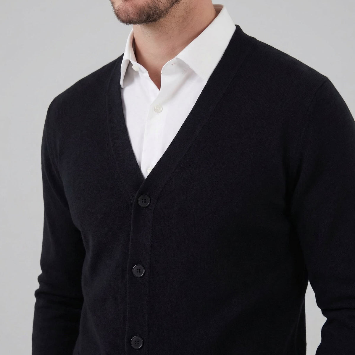 Logan Button Front V-Neck Cardigan_8