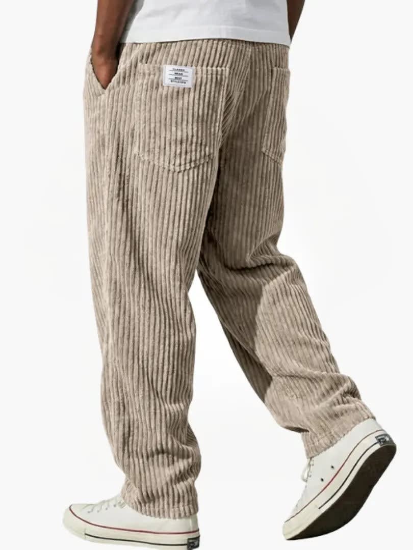 Roberto Corduroy Straight Leg Trousers_4