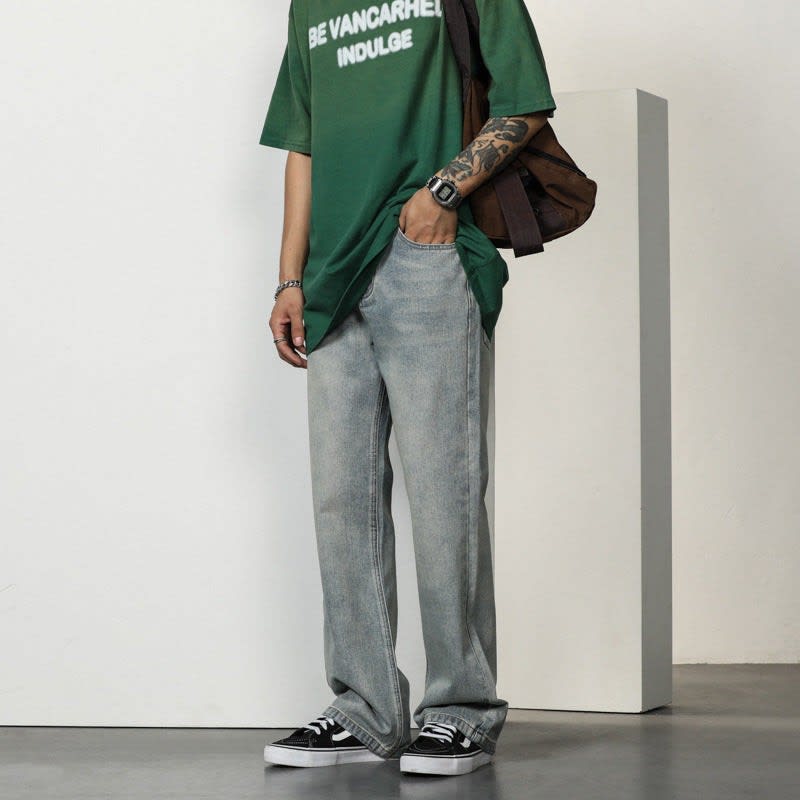 Leo Relaxed Fit Washed Bootcut Jeans_2