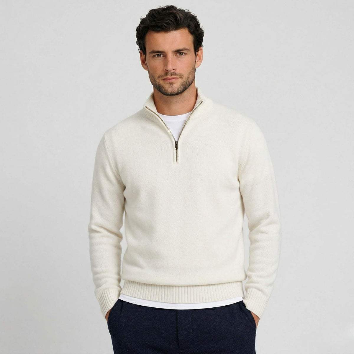 August Zip Up Knit Sweater_6
