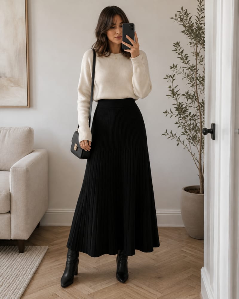 Ingrid Pleated Knit Maxi Skirt_3