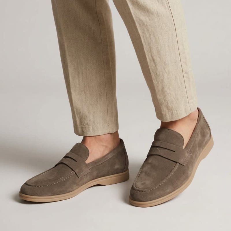 Marco Suede Penny Loafers_1