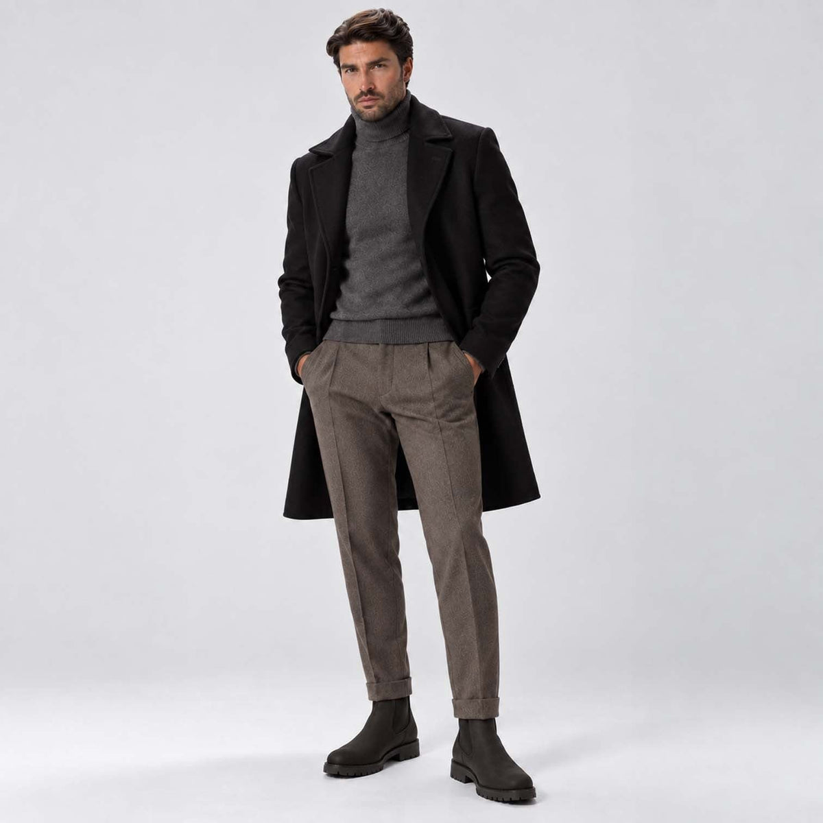 Nolan Suede Lug Sole Chelsea Boots_5