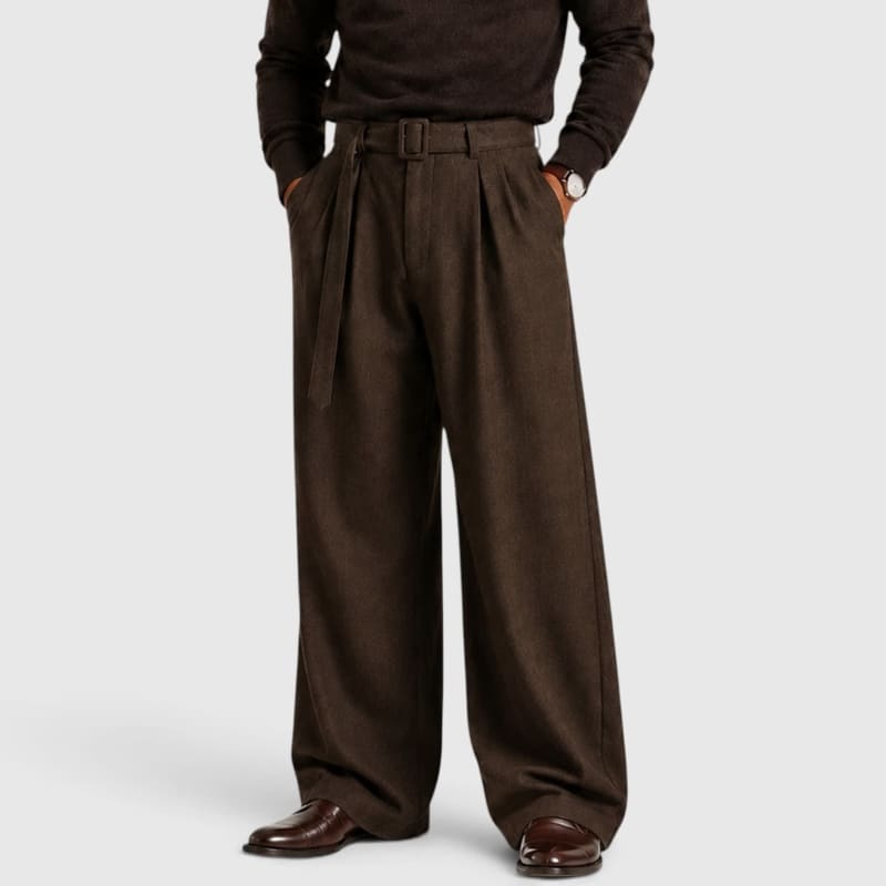 Sergio Belted Wide Leg Trousers_1