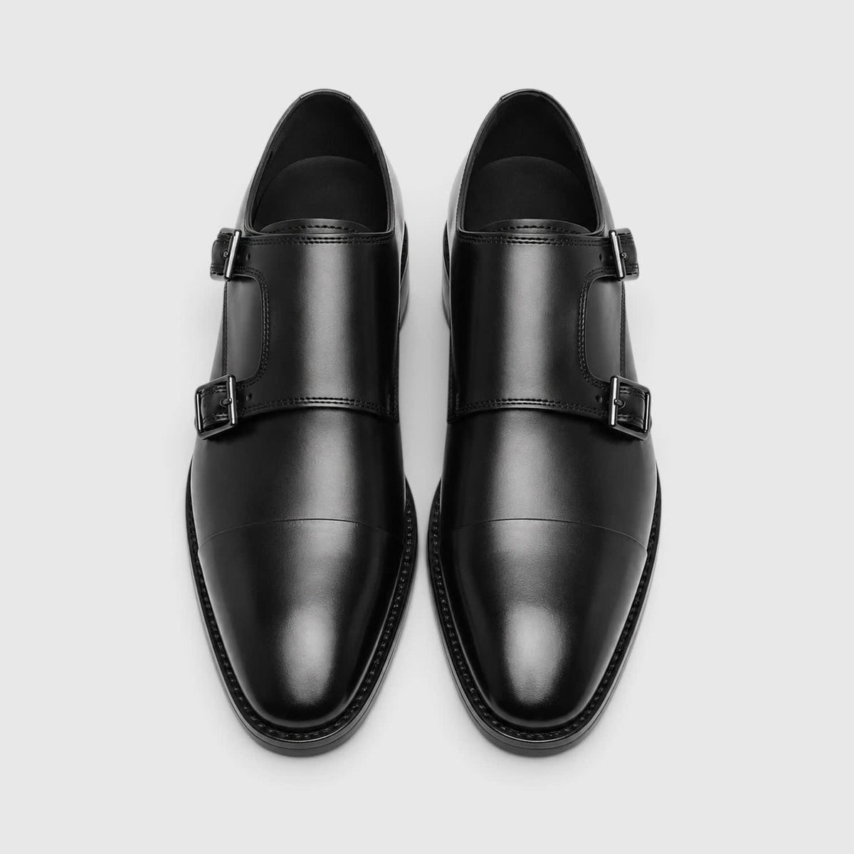 Sebastian Leather Double Monk Strap Shoes_3