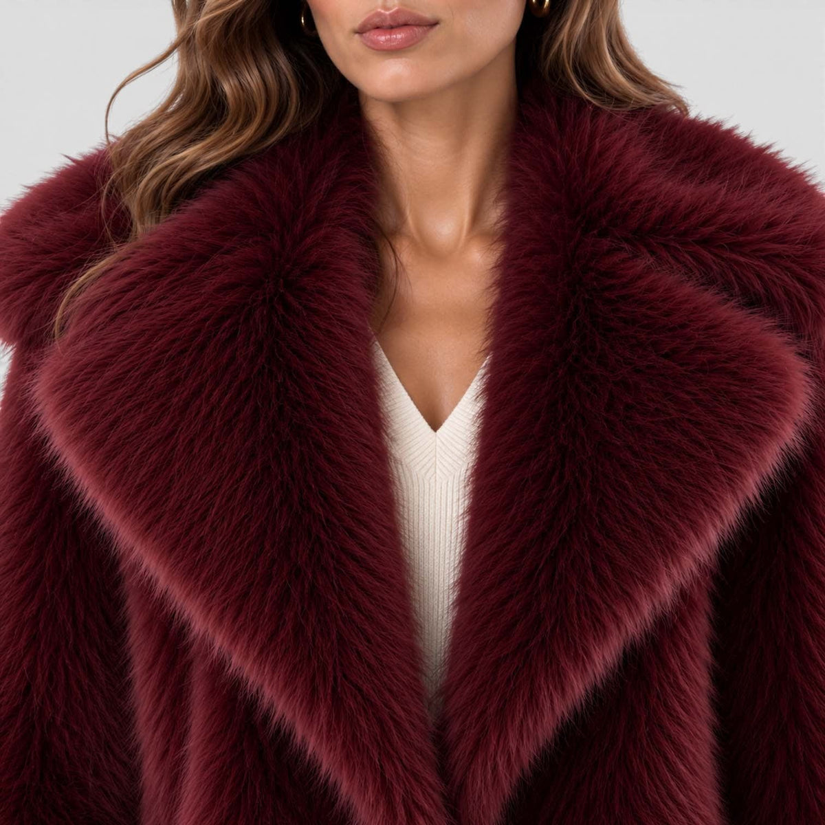 Angelina Plush Faux Fur Short Coat_11