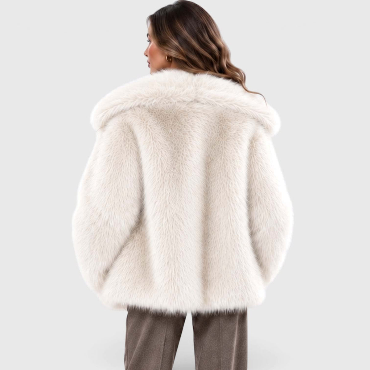 Angelina Plush Faux Fur Short Coat_15