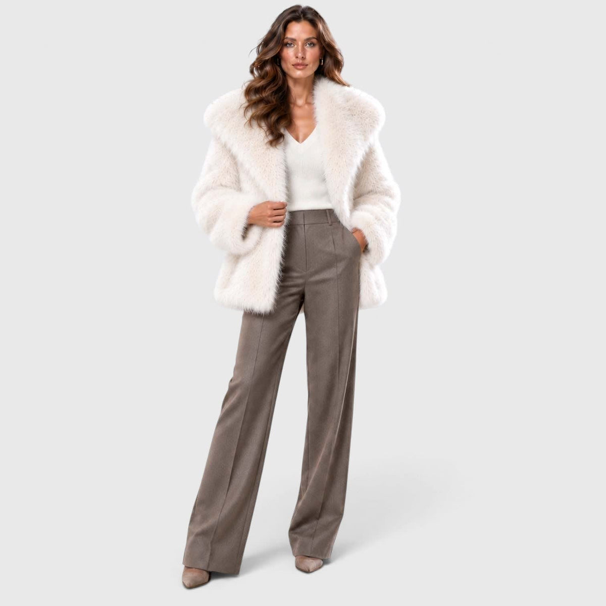 Angelina Plush Faux Fur Short Coat_16
