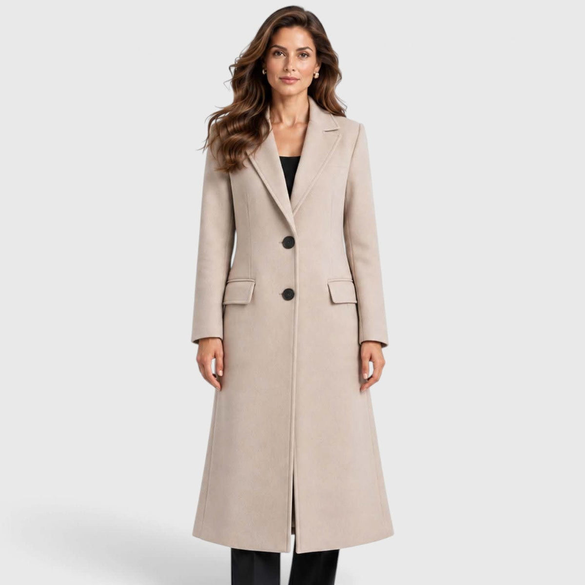 Katrina Long Tailored Wool Blend Coat_11