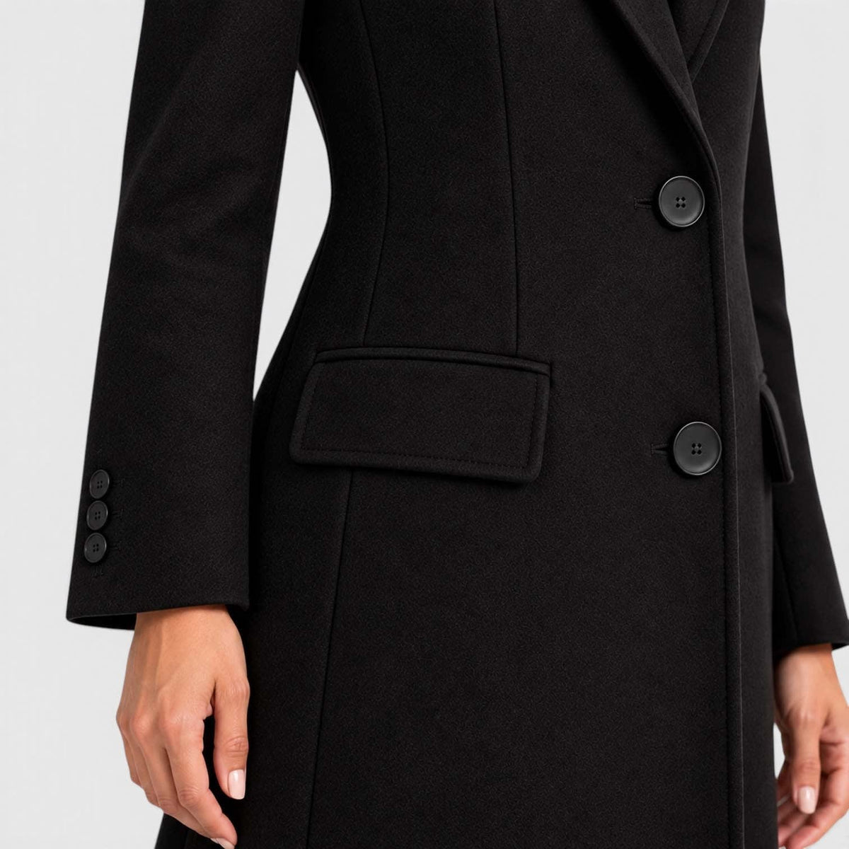 Katrina Long Tailored Wool Blend Coat_3