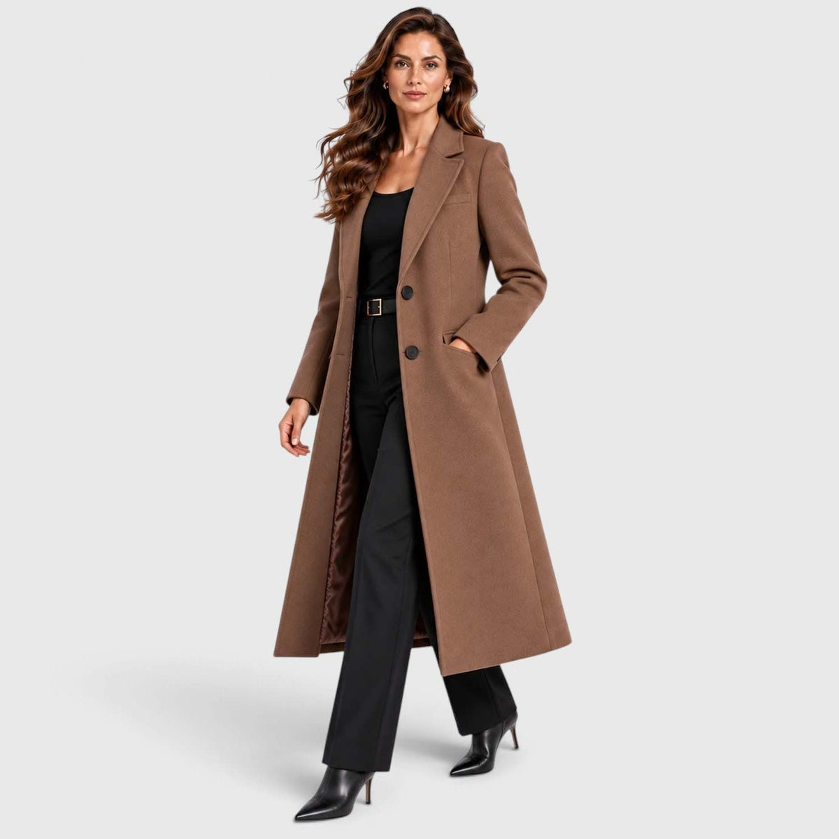 Katrina Long Tailored Wool Blend Coat_9