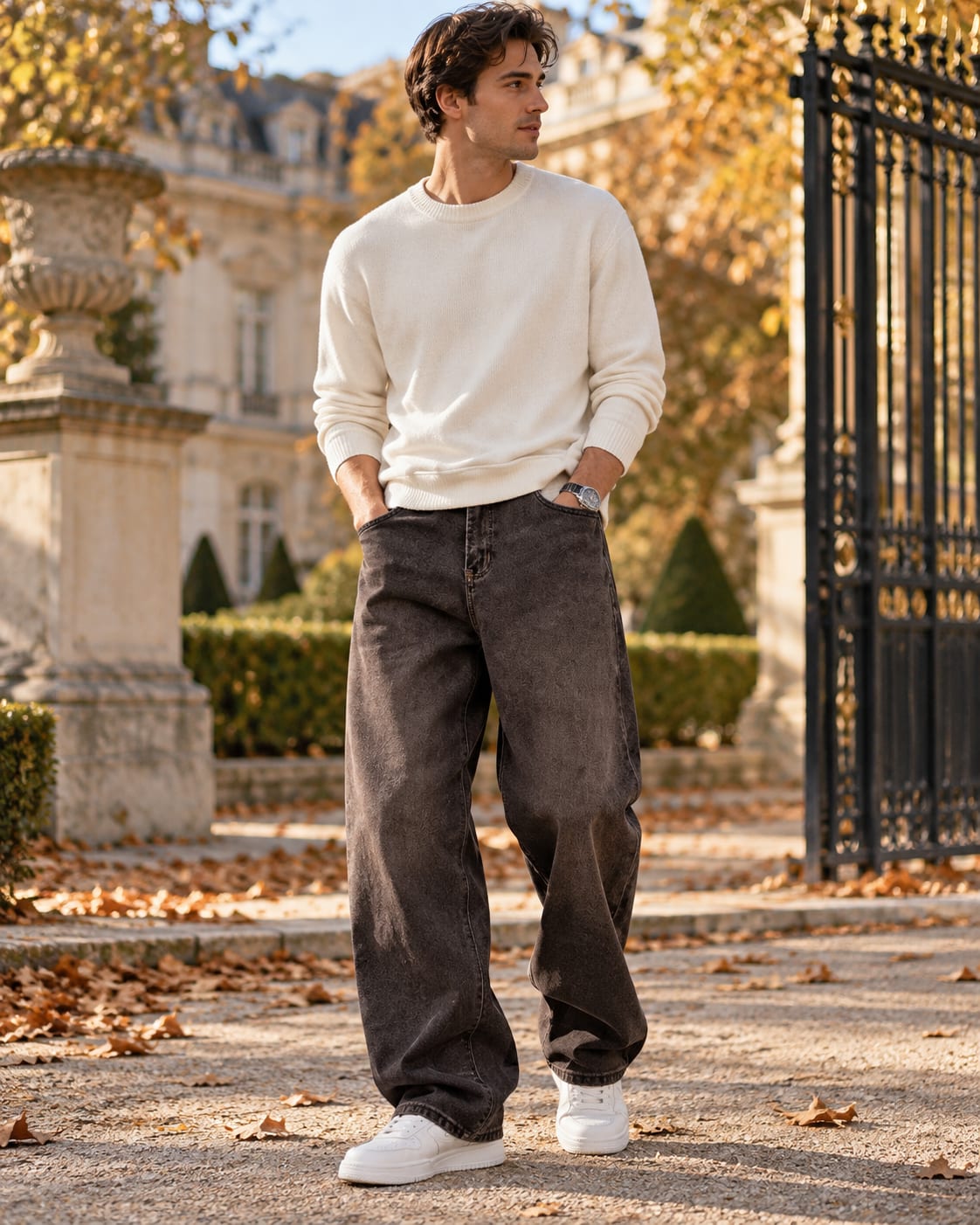Nolan Baggy Stretch Denim Jeans_4
