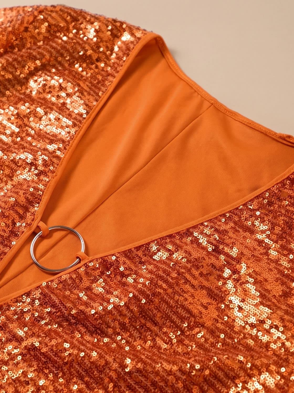 Colette Sequin Plunge Neck Christmas Party Mini Dress_3