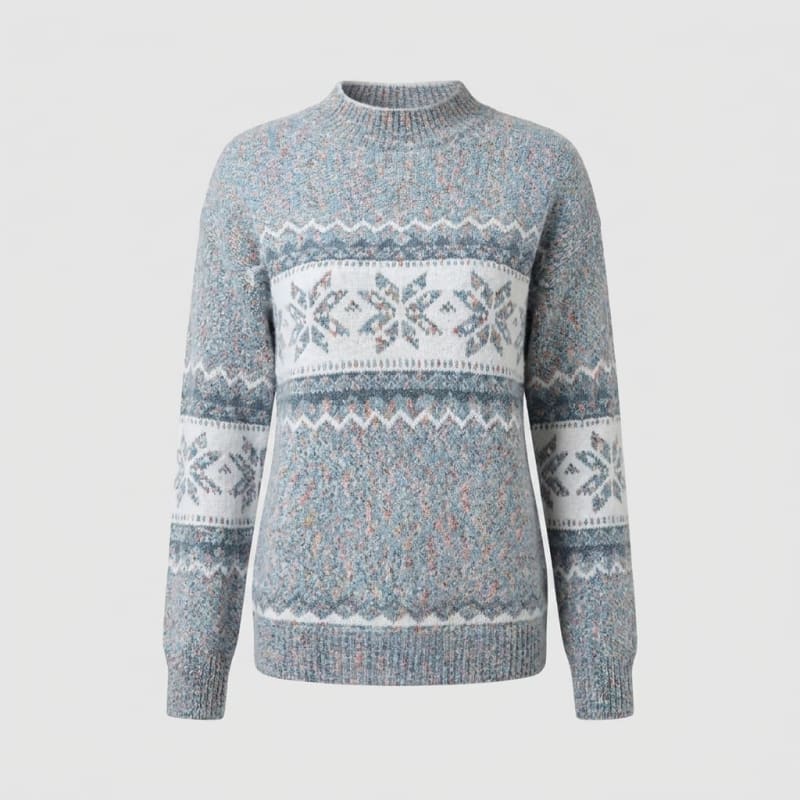 Imani Snowflake Fair Isle Mock Neck Sweater_1