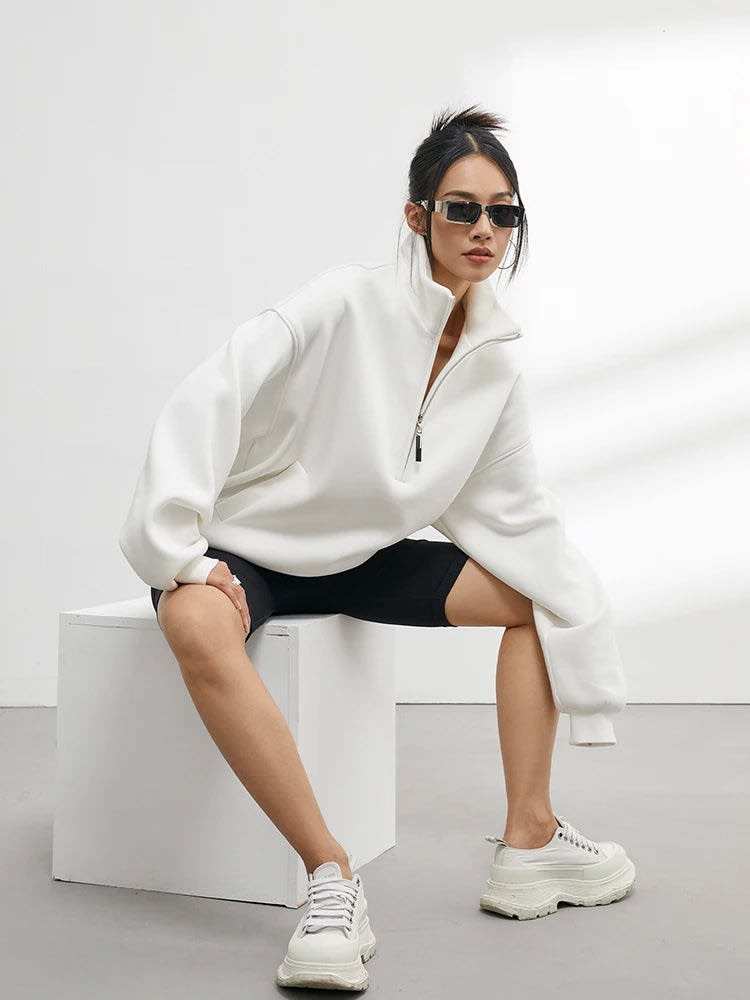 Oaklyn Oversized Half Zip Pullover_4