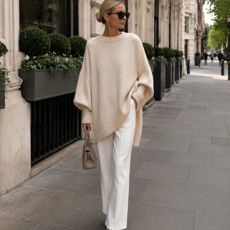 Kristen Oversized Crew Neck Sweater_1
